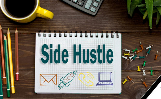 graphic representing starting a side hustle